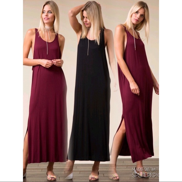 Last 1 New Chic Racerback Tank Dress wSide Slits - Picture 4 of 5